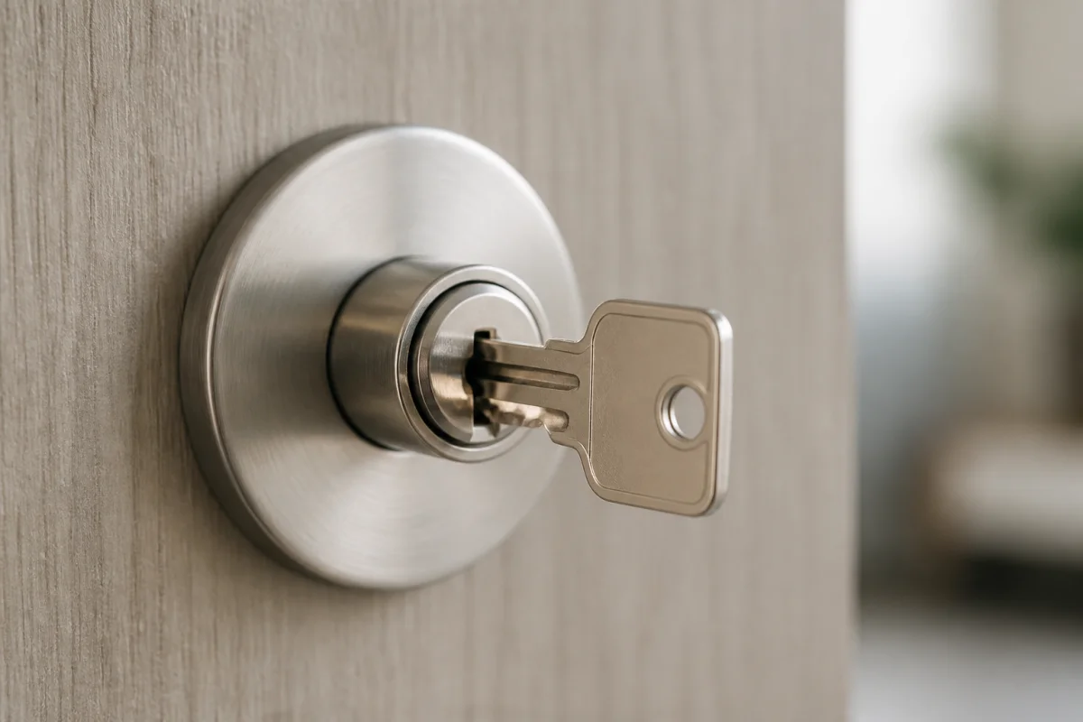 partie d'une serrure de porte