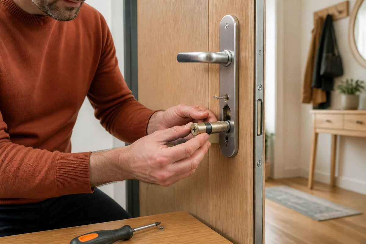 comment changer un barillet de porte d'entrée 3 points