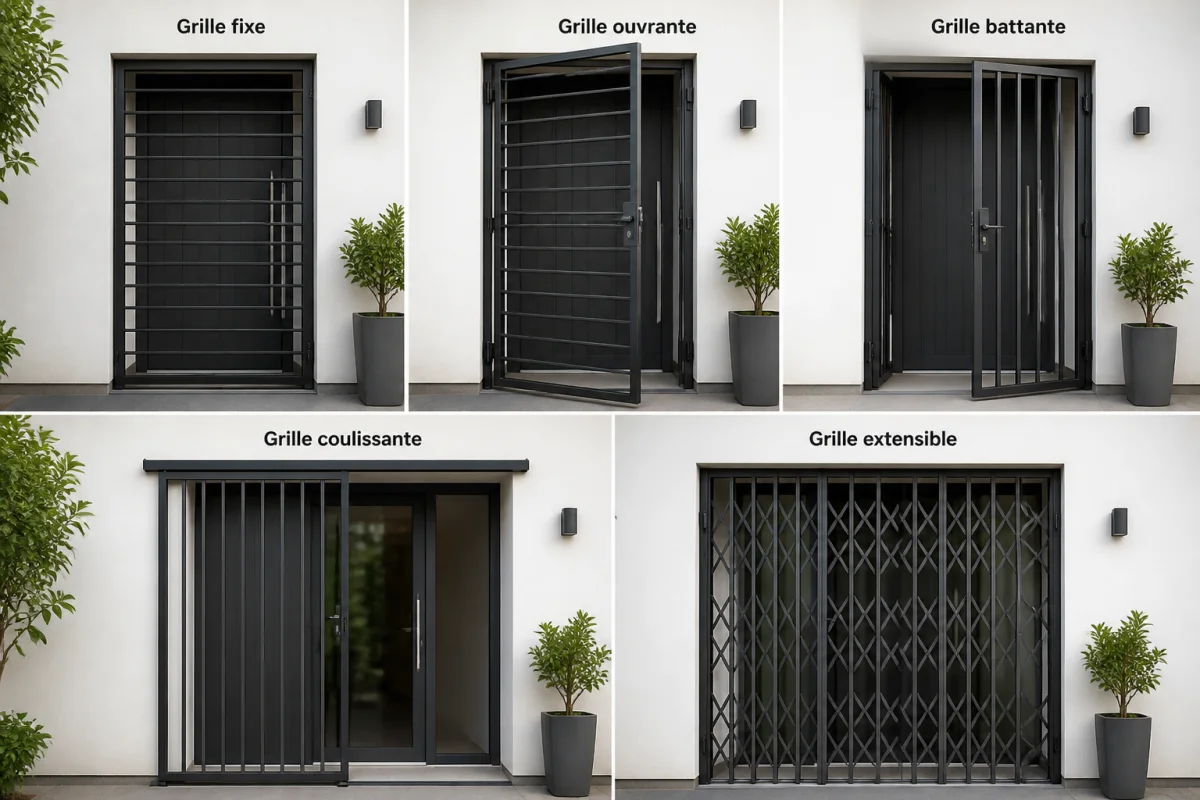 grilles de sécurité pour portes