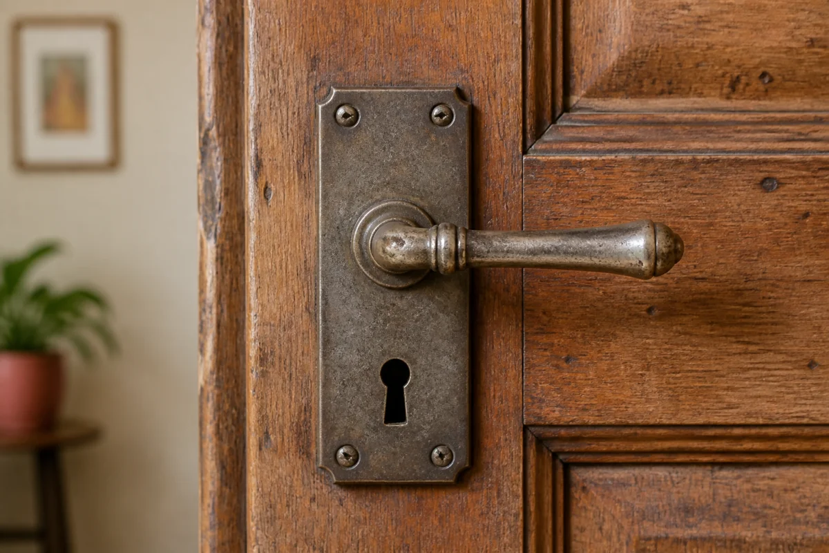 vieille serrure porte intérieure
