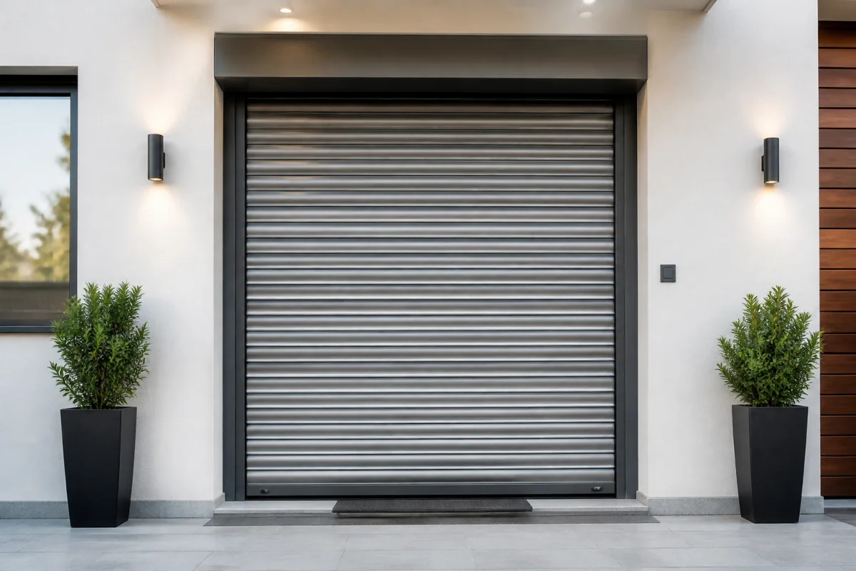 rideau métallique porte d'entrée